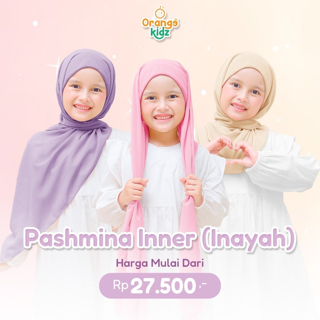 Pashmina Anak Inner 2in1 Cerruty Baby Doll Premium / Pashmina Inner (Inayah) Anak
