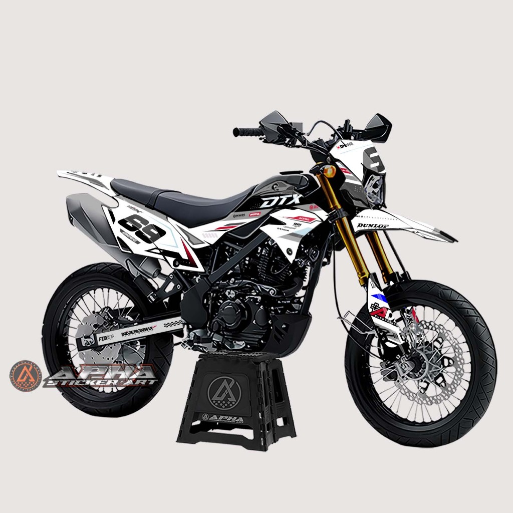 DECAL STICKER MOTOR KAWASAKI KLX D-TRACKER BF DESAIN 111