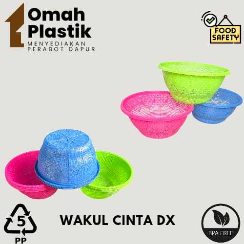 WAKUL CINTA DX - BESEK NASI HAJATAN PLASTIK - MARANG/CETING BULAT BAHAN PLASTIK