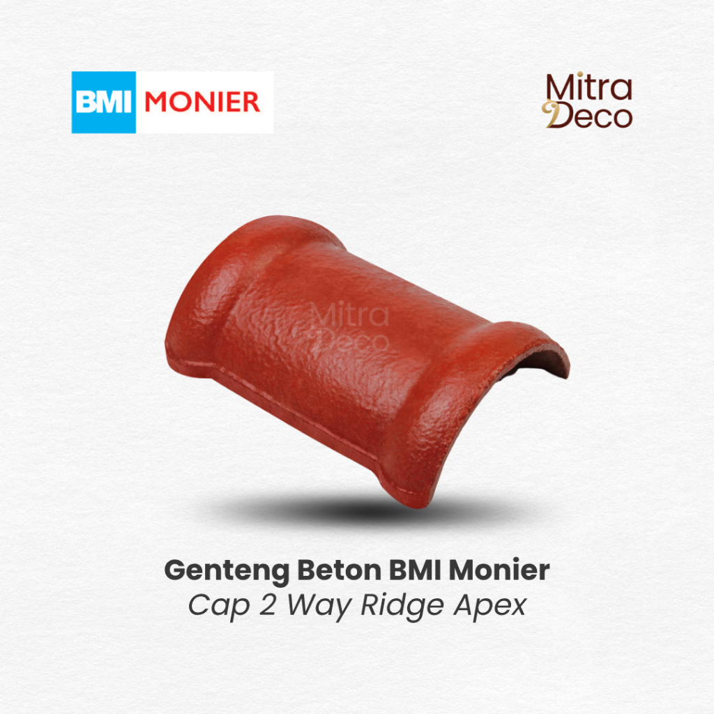 BMI Monier Aksesoris Genteng Cap 2 Way Ridge Apex Nok Tengah Dua Arah
