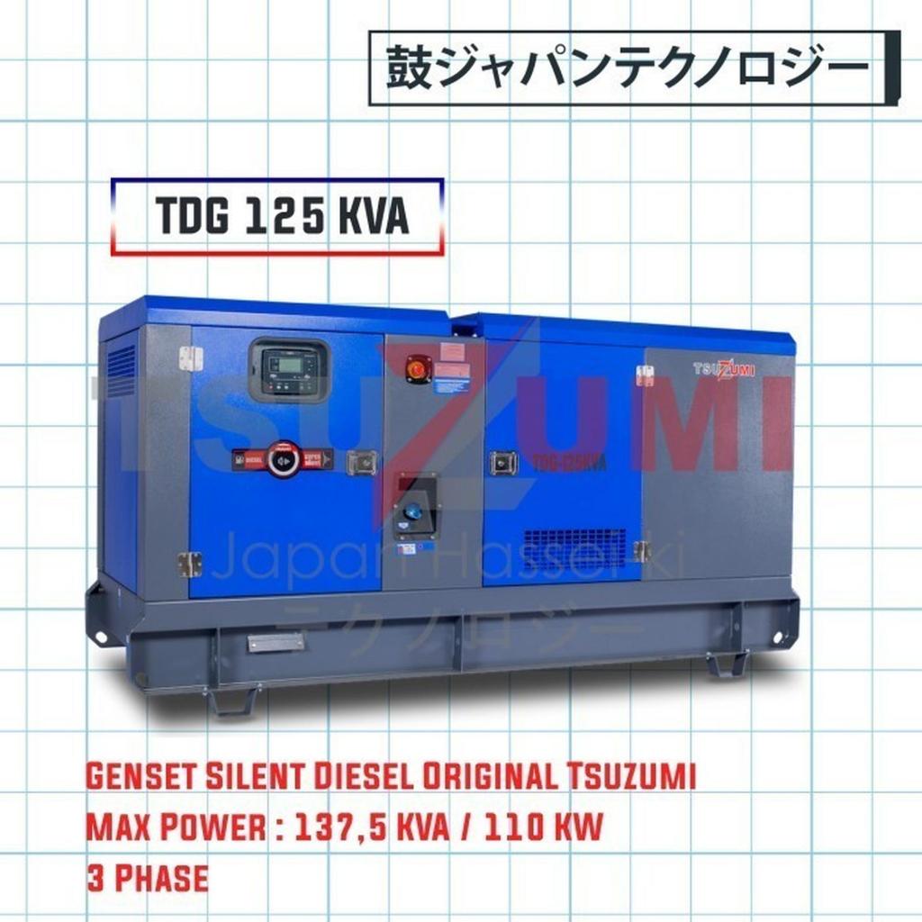Genset Silent Diesel TD125 KVA 10000 Watt - Generator Solar TDG125 KVA 10000 Watt Tsuzumi Japan Tech