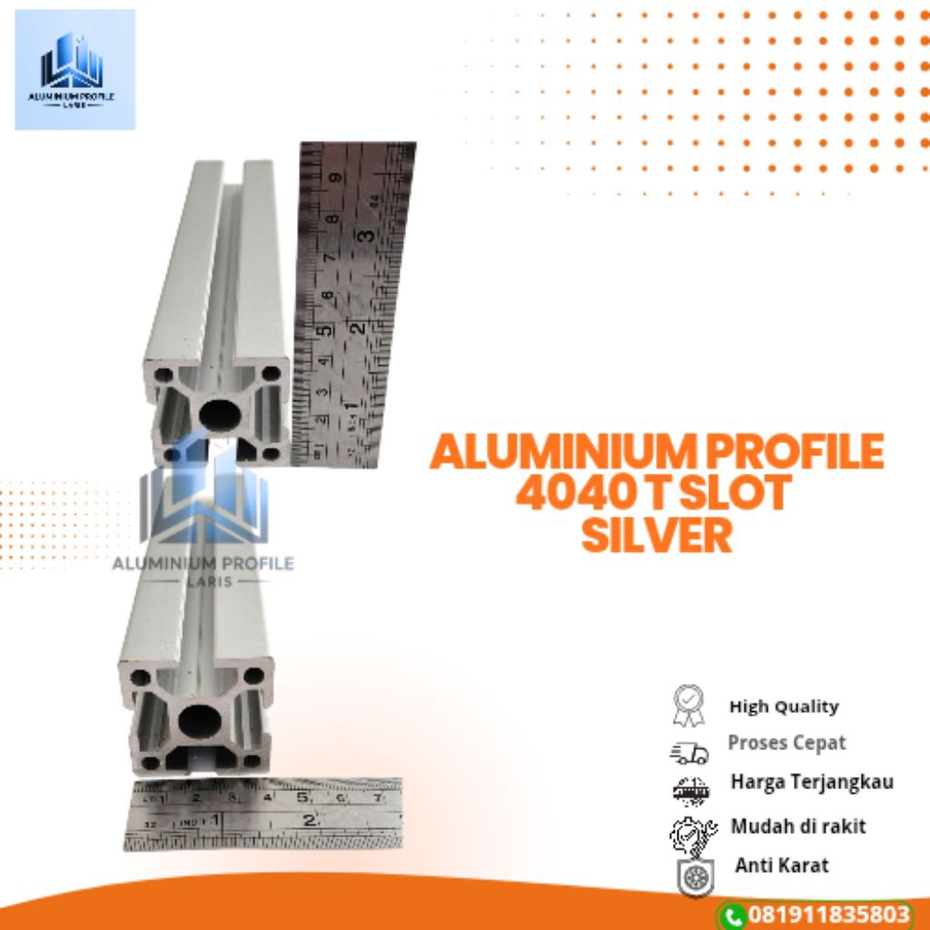 Aluminium Profile Series 4040 Heavy T-Slot PJG 1 Cm Murah Buanget