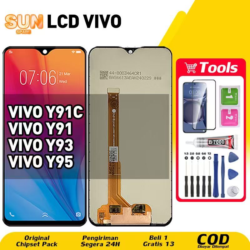 Original For LCD VIVO Y91C LCD VIVO Y91 / VIVO Y93 / VIVO Y95 asli hp layar lcd anti blue light HD H