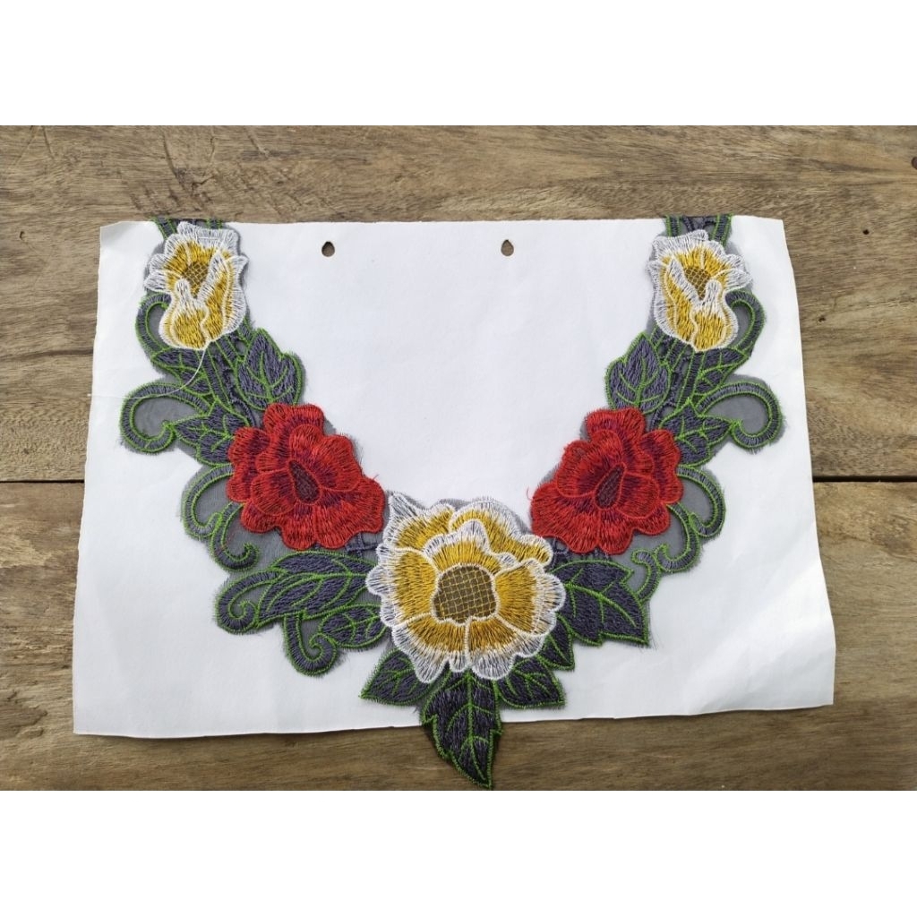 Renda Leher bunga bordir