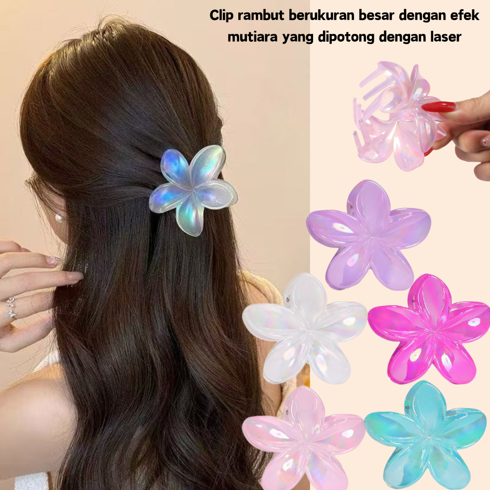 Jepit rambut besar, jepit rambut berkilau dengan efek mutiara Jepit rambut wanita Aksesori rambut me