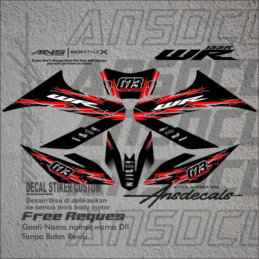 STIKER YAMAHA WR 155 STIKER WR 155 JUAL STRIPING WR 155