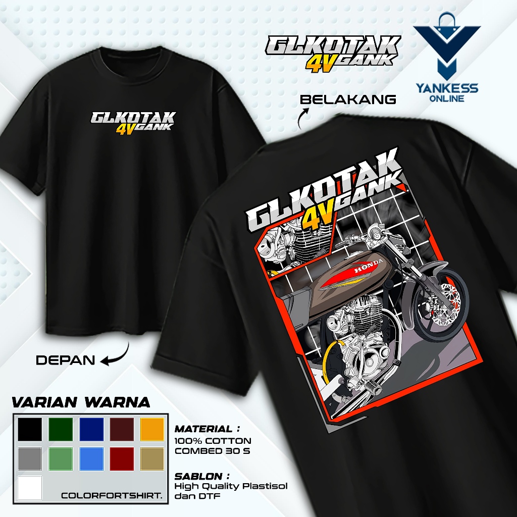 YANKES KAOS - KAOS RACING GL KOTAK - TREND FASHION PRIA & WANITA KEKINIAN - TERBARU DAN TERLARIS