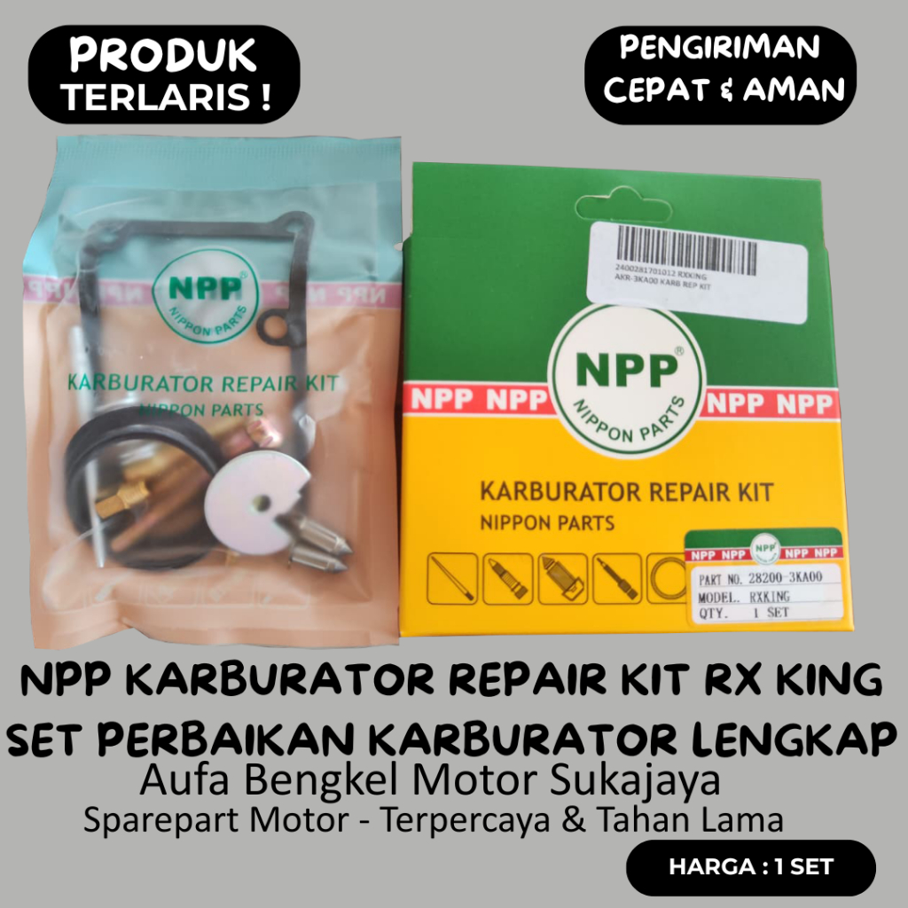 NPP Karburator Repair Kit RX King Set Perbaikan Carburator Lengkap Original Nippon Parts Karbu Carbu