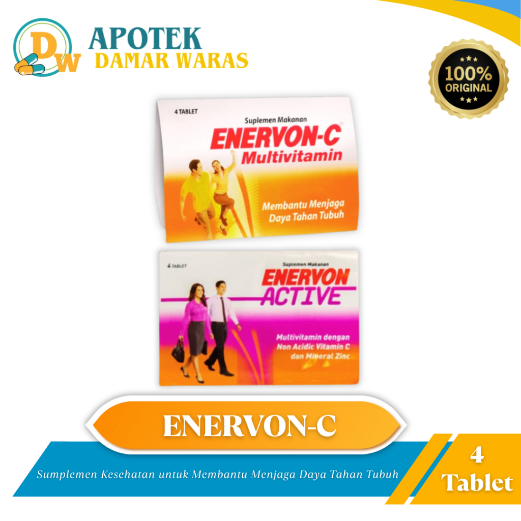 Enervon-C Active Vitamin C dan B Complex Suplemen Kesehatan - Kapsul Lunak Multivitamin