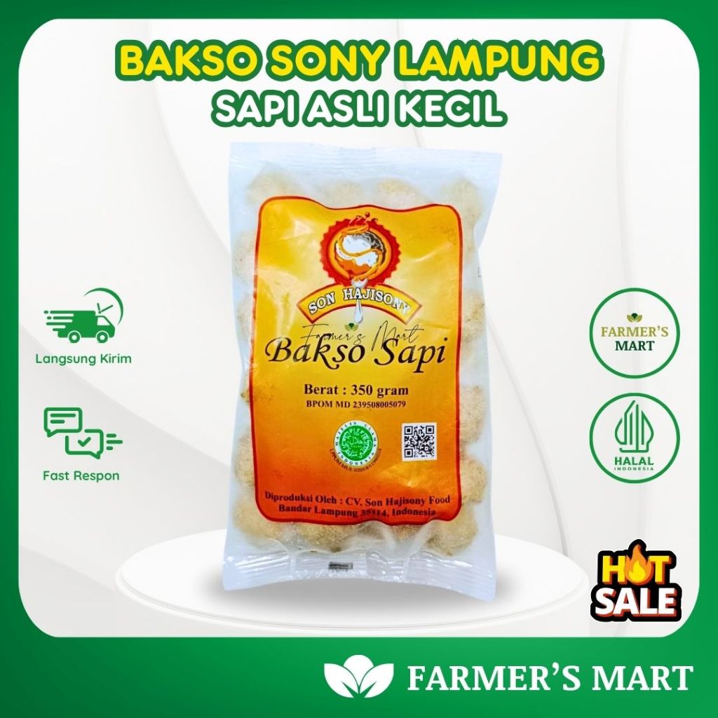 Bakso Sony Sapi (Kecil) Asli 350 gr Free Bumbu-Mozaik Frozen Mart Frozen Food Palembang
