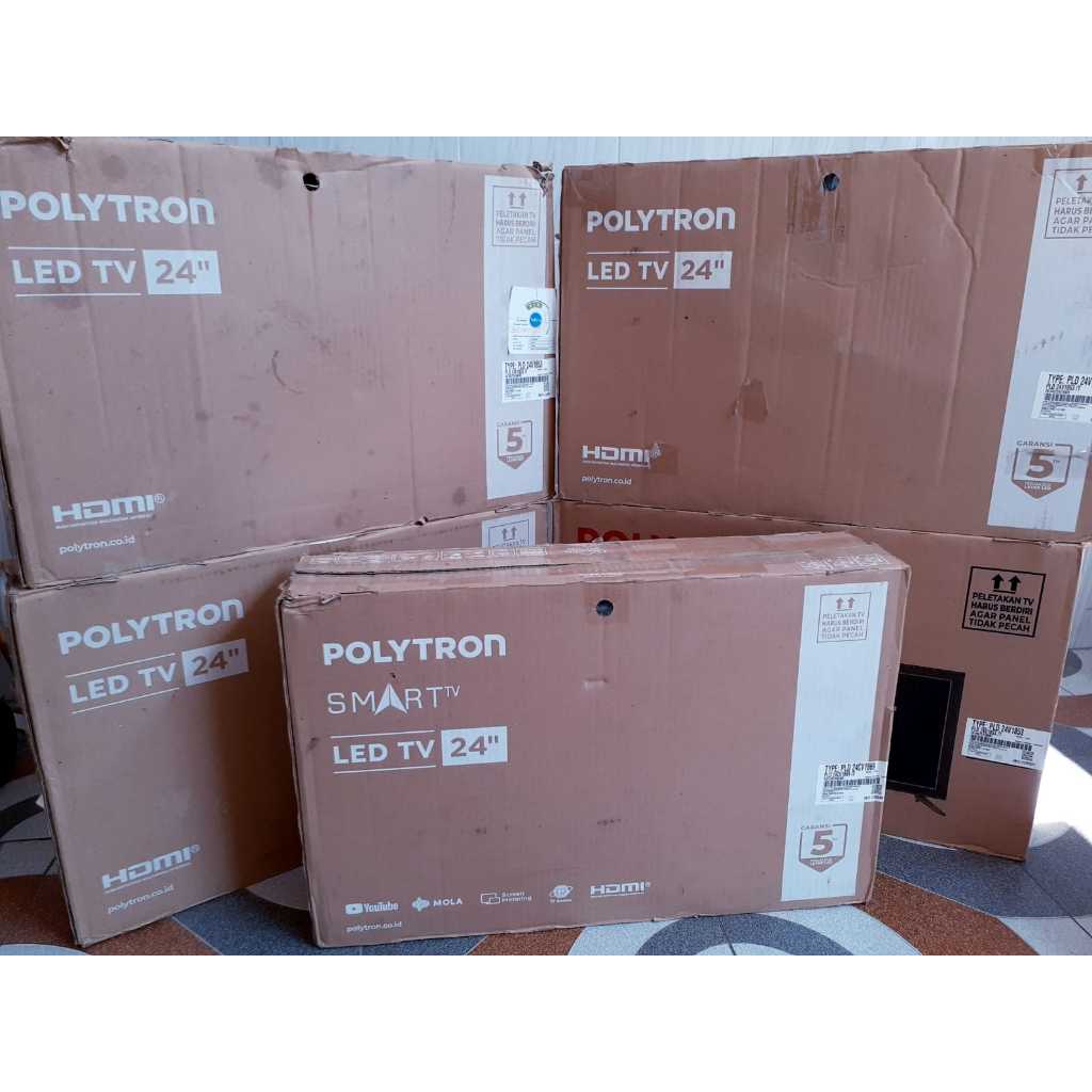 TV LED POLYTRON 24IN DIGITAL TV DVB-T2 TANPA STB SIAP PAKAI
