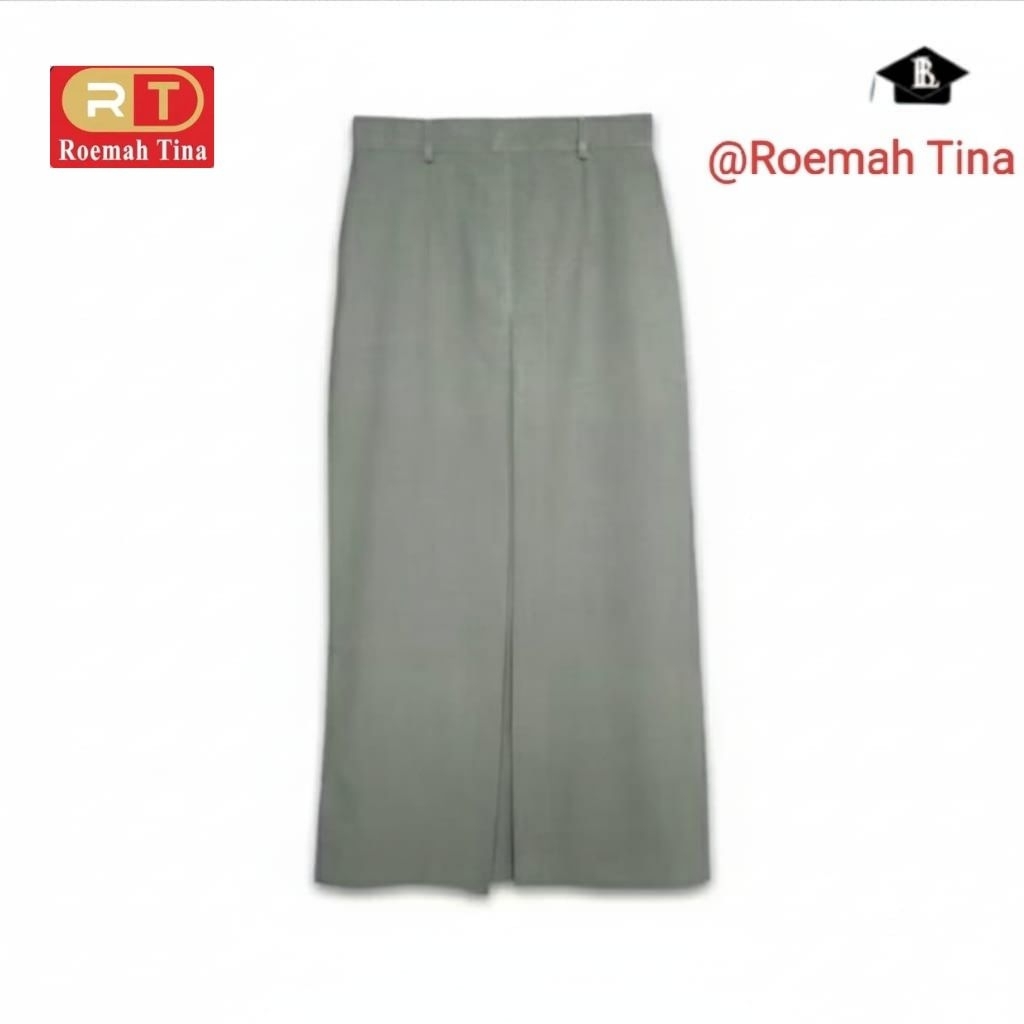 BENLY Rok SMA (Span Panjang) Abu Rokok Tetrex / Rok SMA (Panjang) / Rok Sekolah