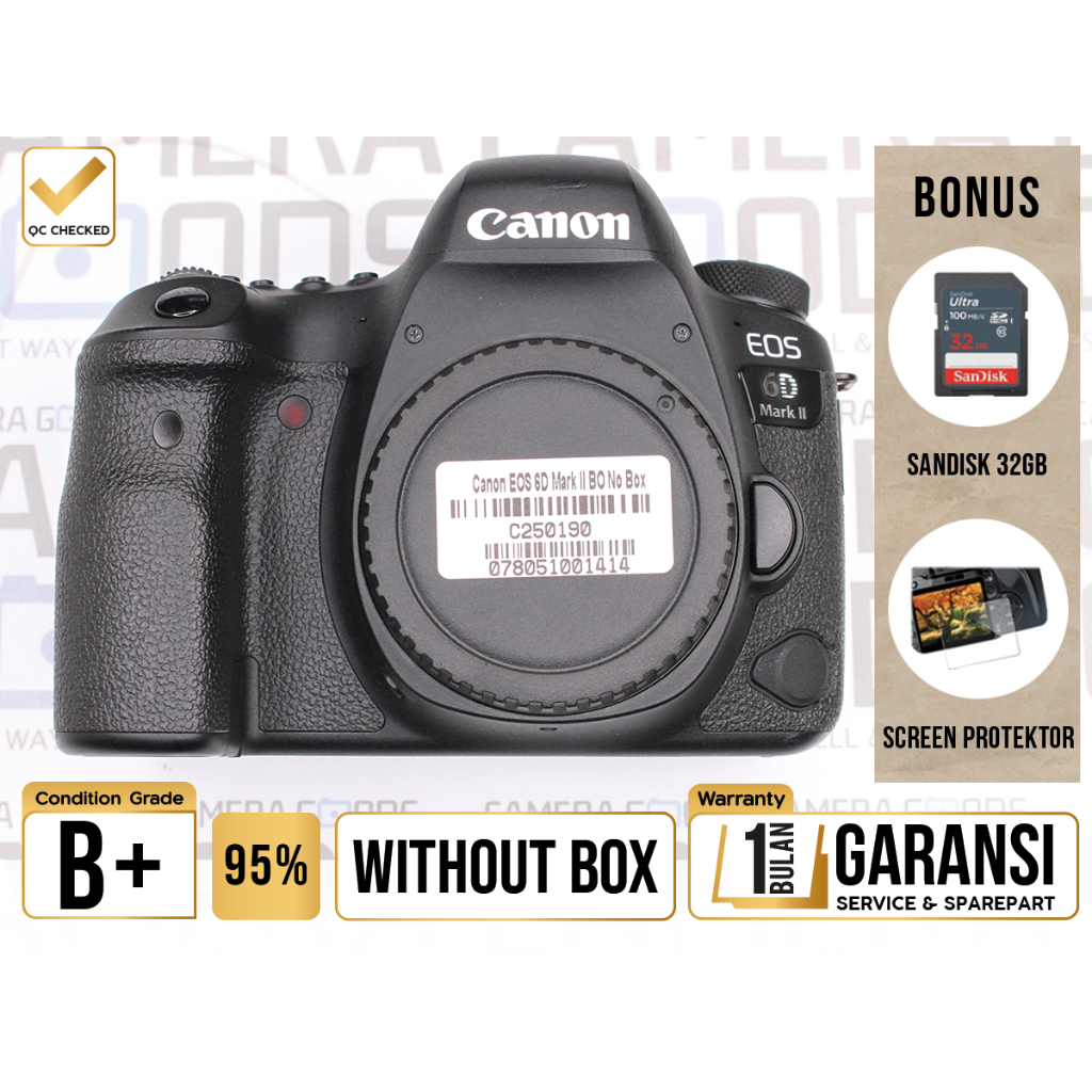 Kamera Canon EOS 6D II DSLR Full Frame Camera Body Only Second 6DII 6D Mk 2