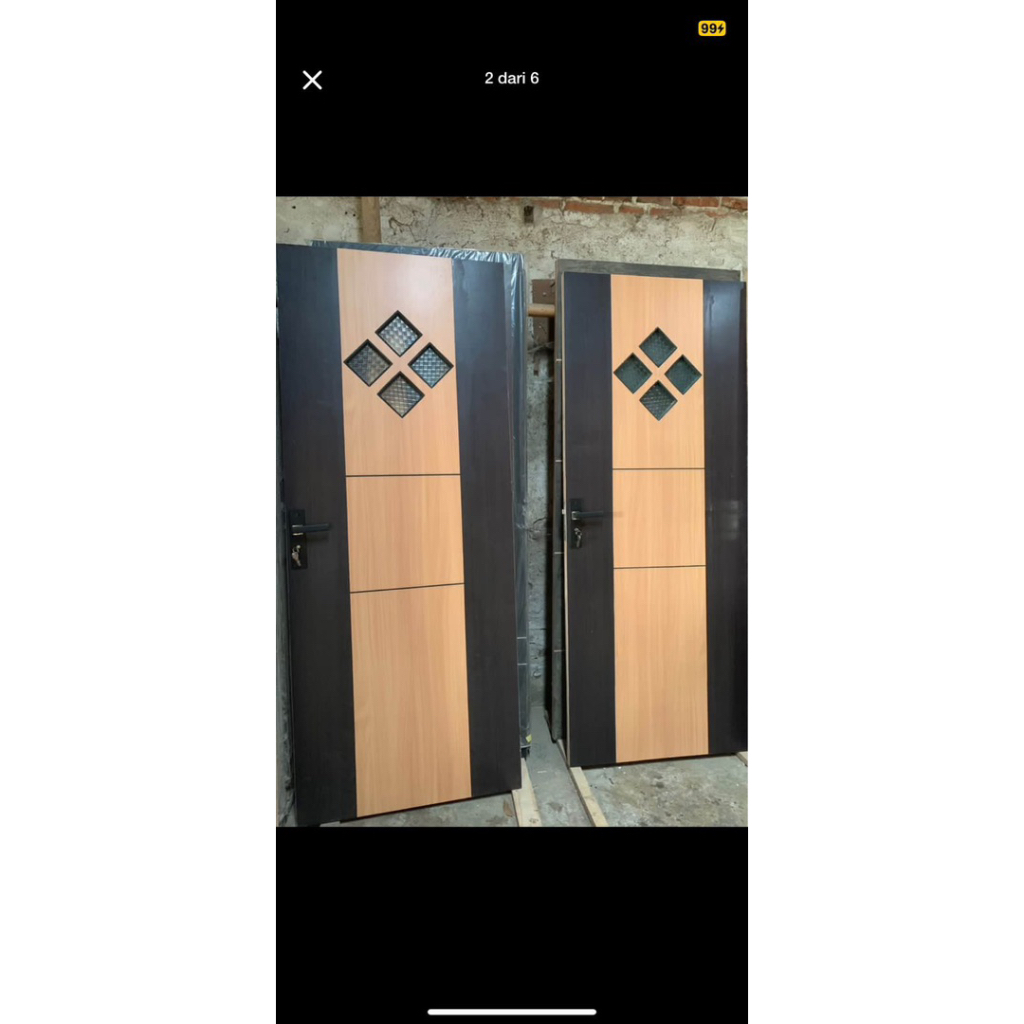 pintu minimalis set hendle || pintu rumah || pintu kamar || kayu meranti