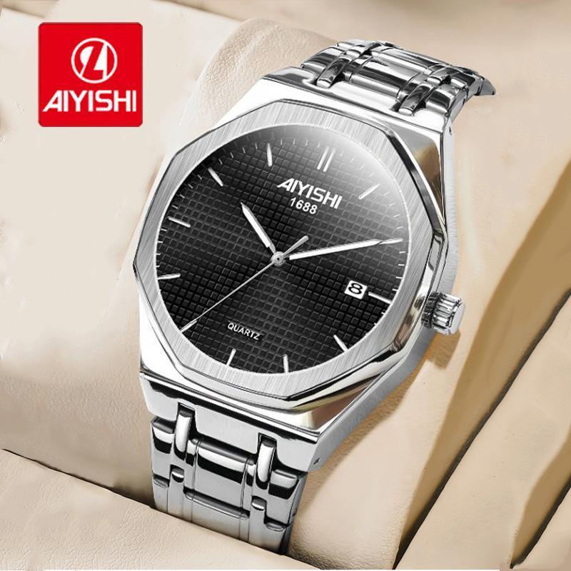 AIYISHI  Jam Tangan Pria / 1866 DATE Soft Band Analog DATE / Jam Tangan Analog Original / AIYISHI