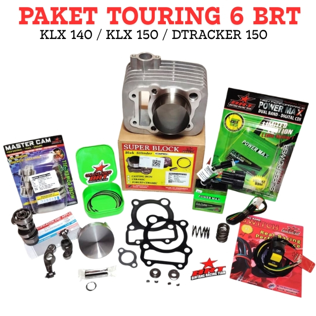PAKET TOURING 6 BRT KLX 140 KLX 150 DTRACKER 150 Paket Bore Up Racing BRT KLX D TRACKER