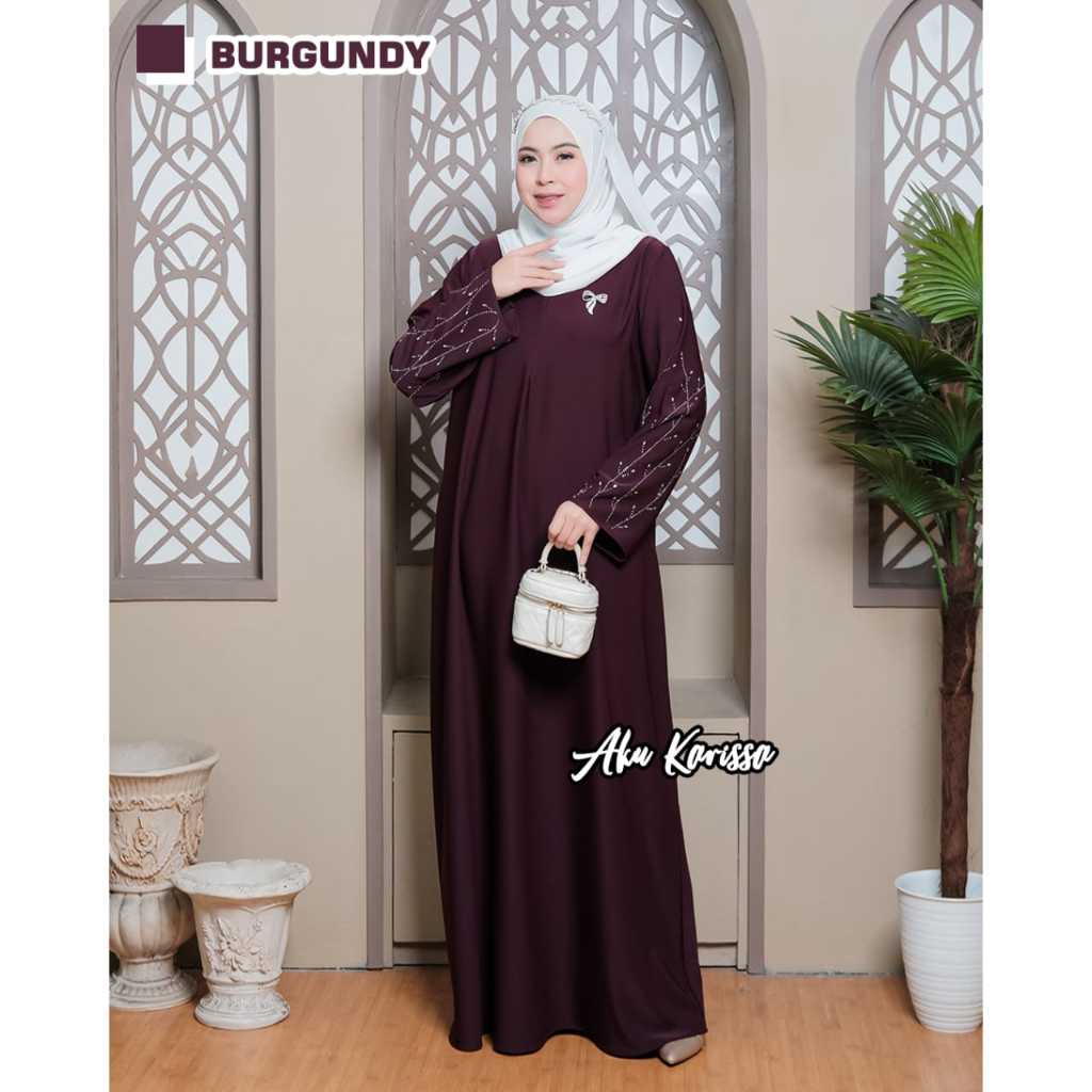 Baru gamis Destina abaya ninda dress aplikasi swarosky Shafiyah ori aku karissa Alesha murah lebaran