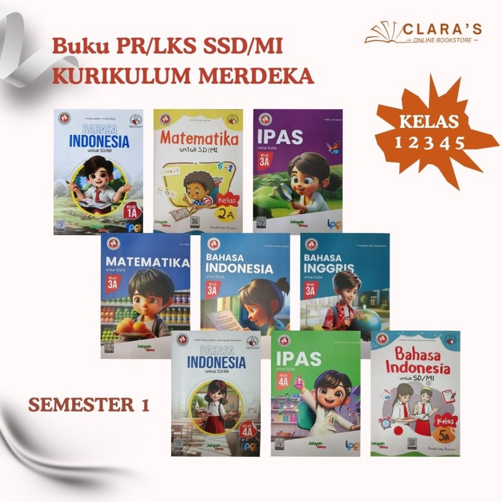 BUKU PR/LKS KURMER SD/MI KELAS 1 2 3 4 5 SEMESTER 1 KURIKULUM MERDEKA INTAN PARIWARA TAHUN 2023