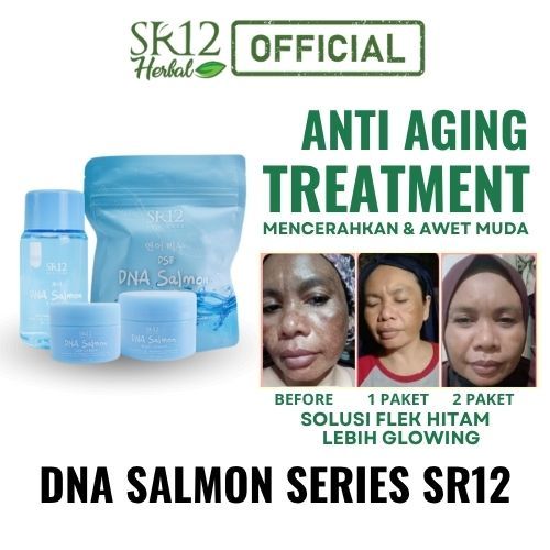 CREAM DNA SALMON SR12 PAKET DNA SALMON MEMUTIHKAN WAJAH MENCERAHKAN WAJAH MEMUDARKAN WAJAH FLEK HITA
