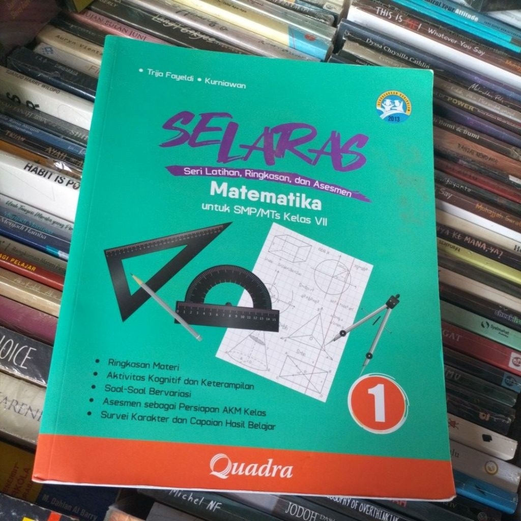 buku Selaras matematika SMP kelas 7 quadra bekas