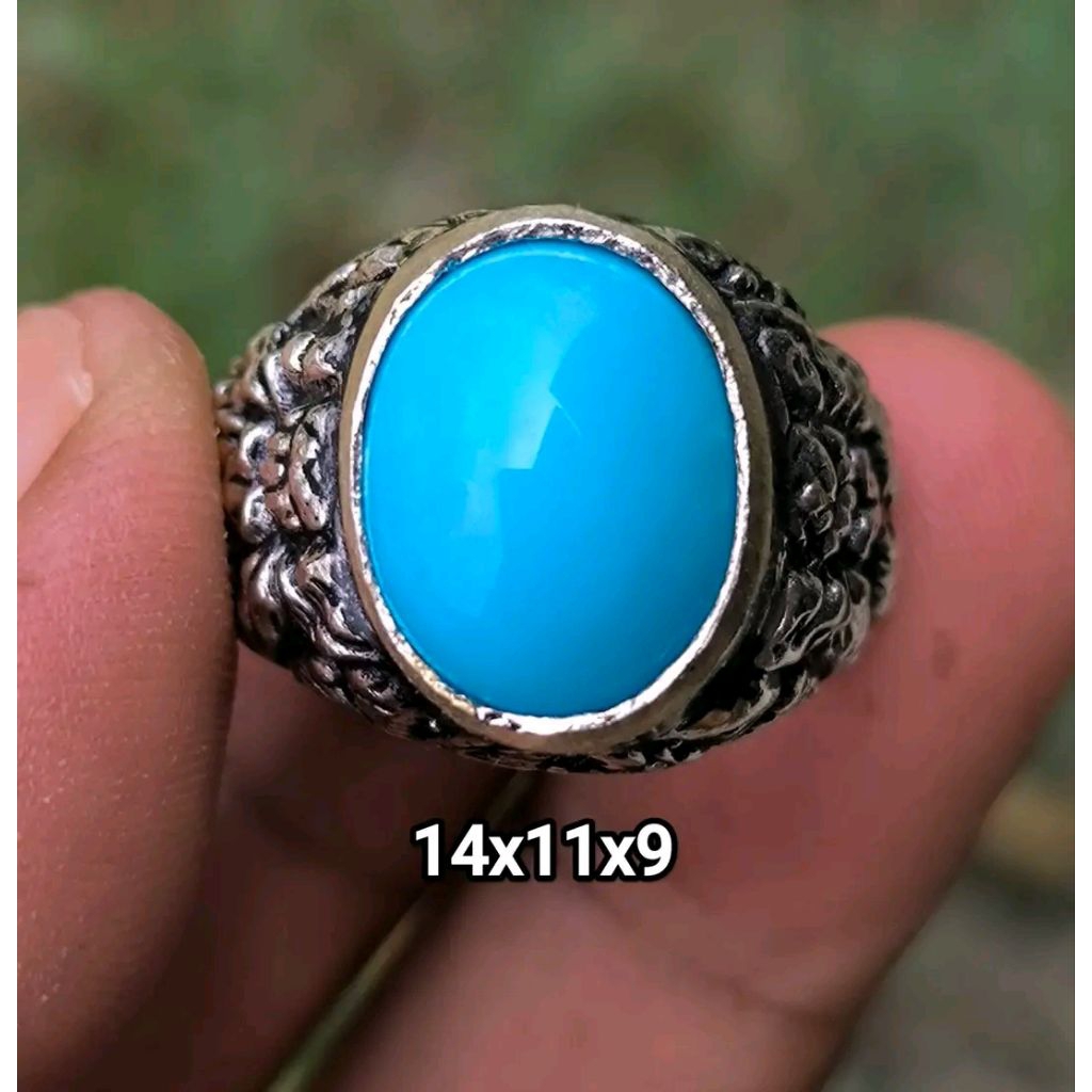 Pirus Persia Biru polos lawasan mewah