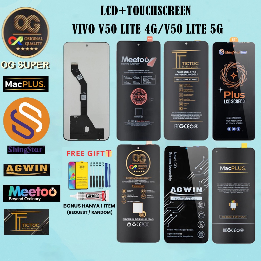 LCD + TOUCHSCREEN VIVO V50 LITE 4G / V50 LITE 5G FULL SET ORIGINAL