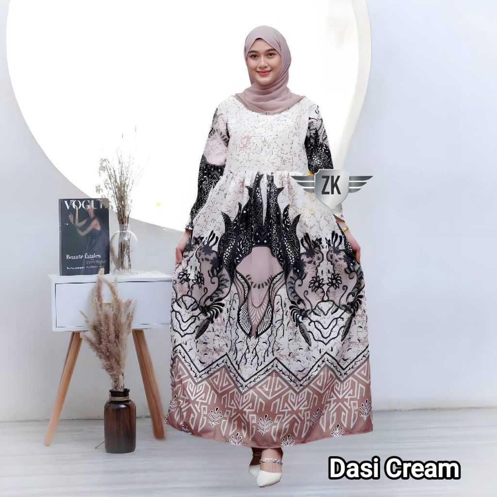 NEW GAMIS BATIK NAURA - GAMIS BATIK SYAR'I RAYON - GAMIS BATIK DEWASA JUMBO