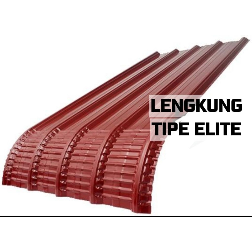 Atap Spandek Type Elite dilekuk 0.30 panjang 4 Meter – Galvalum Premium Gelombang Modern | Anti Kara