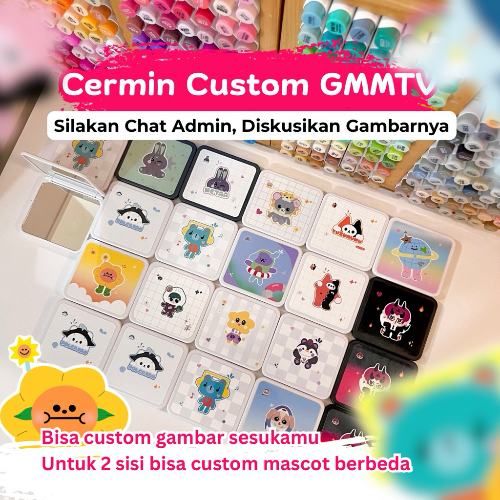 Custom Cermin Mini GMMTV - Cermin lipat Praktis - GMMTV Merch Thai
