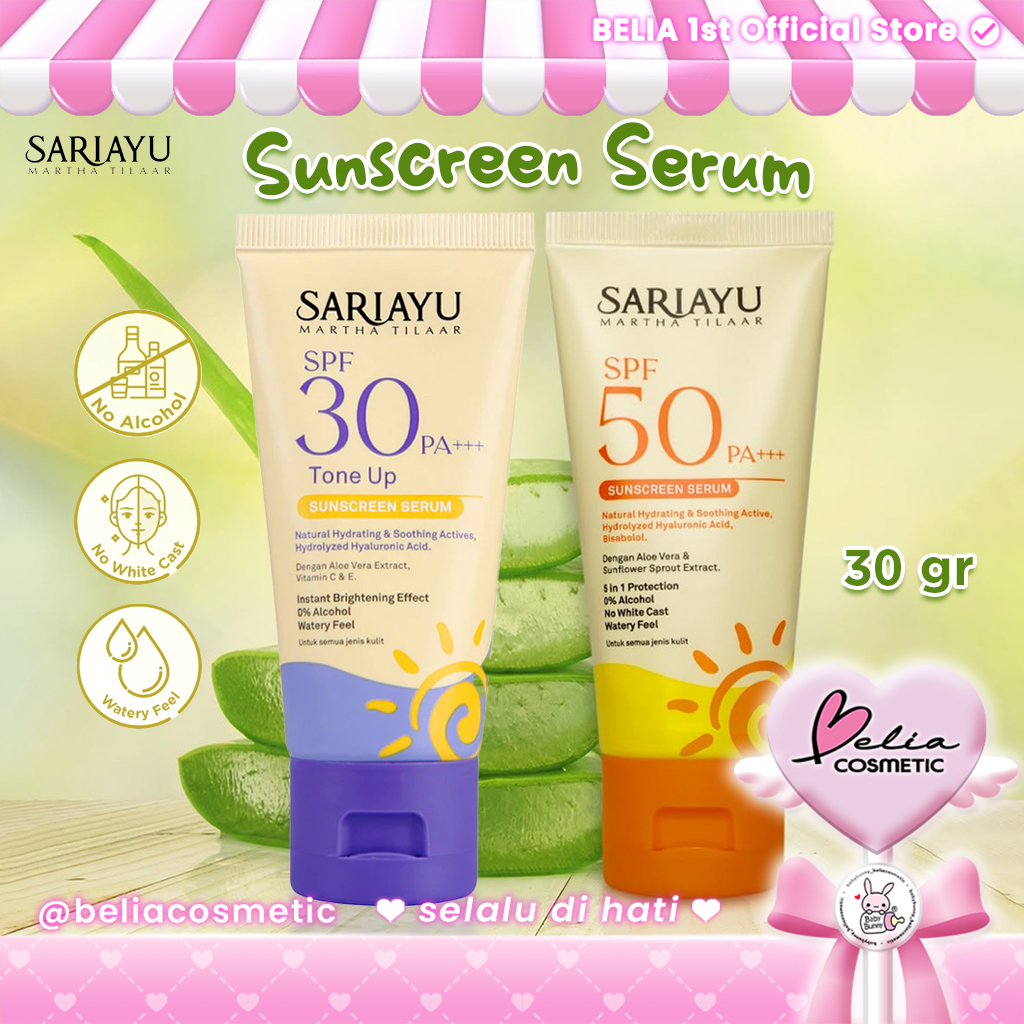 ™ BELIA ™ SARIAYU Sunscreen Serum SPF50 SPF30 30ml | Untuk semua jenis kulit