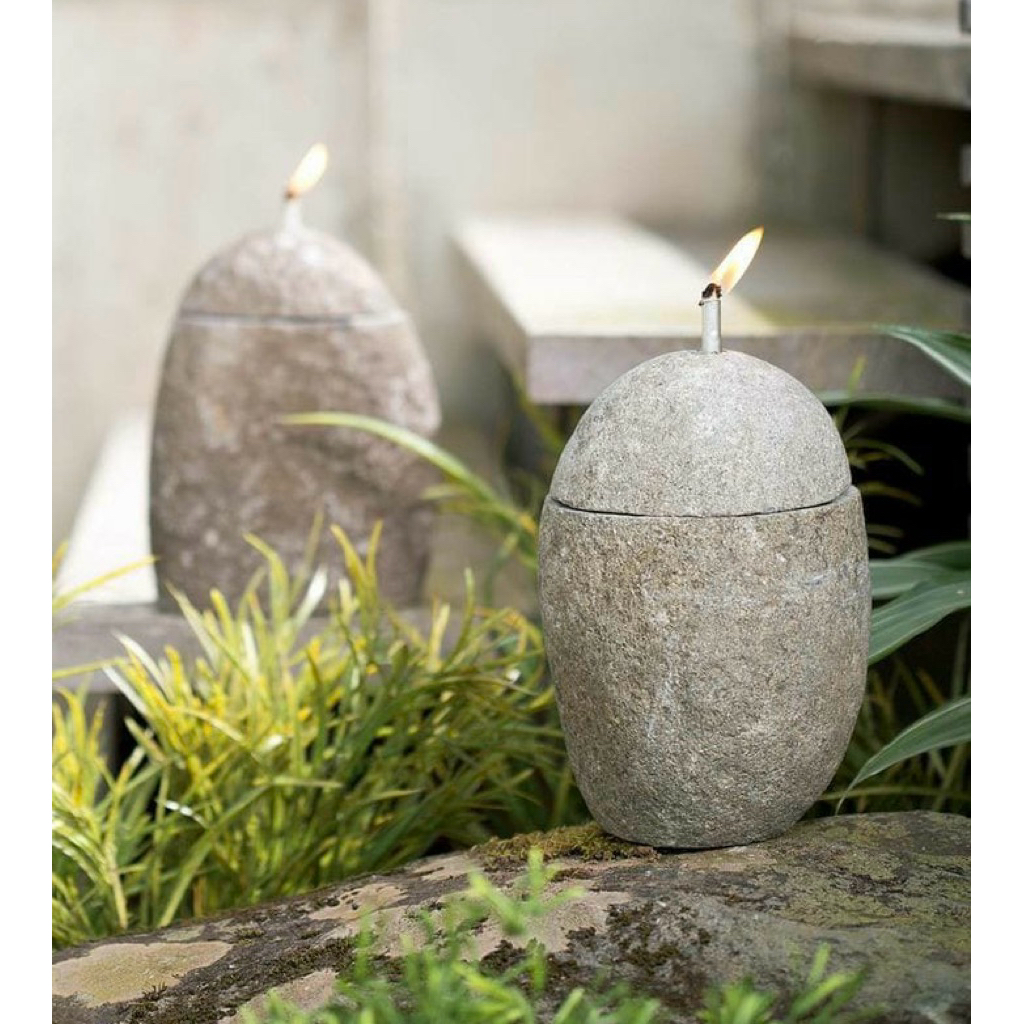 Rivers stone lantern / U blik Batu Kali Natural / lampu Taman