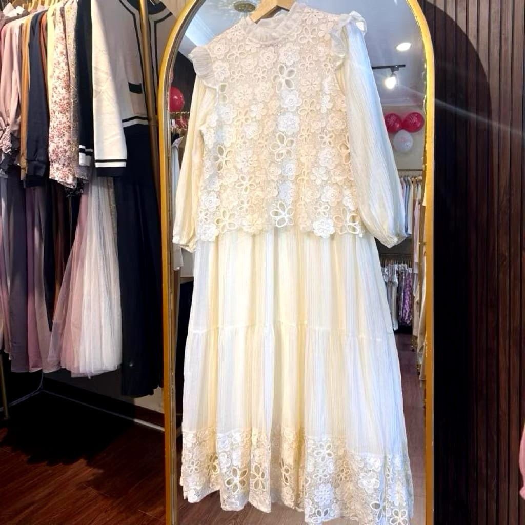 LFY - Gamis Dress LFY 2in1 outet Vest Premium Lebaran Terbaru