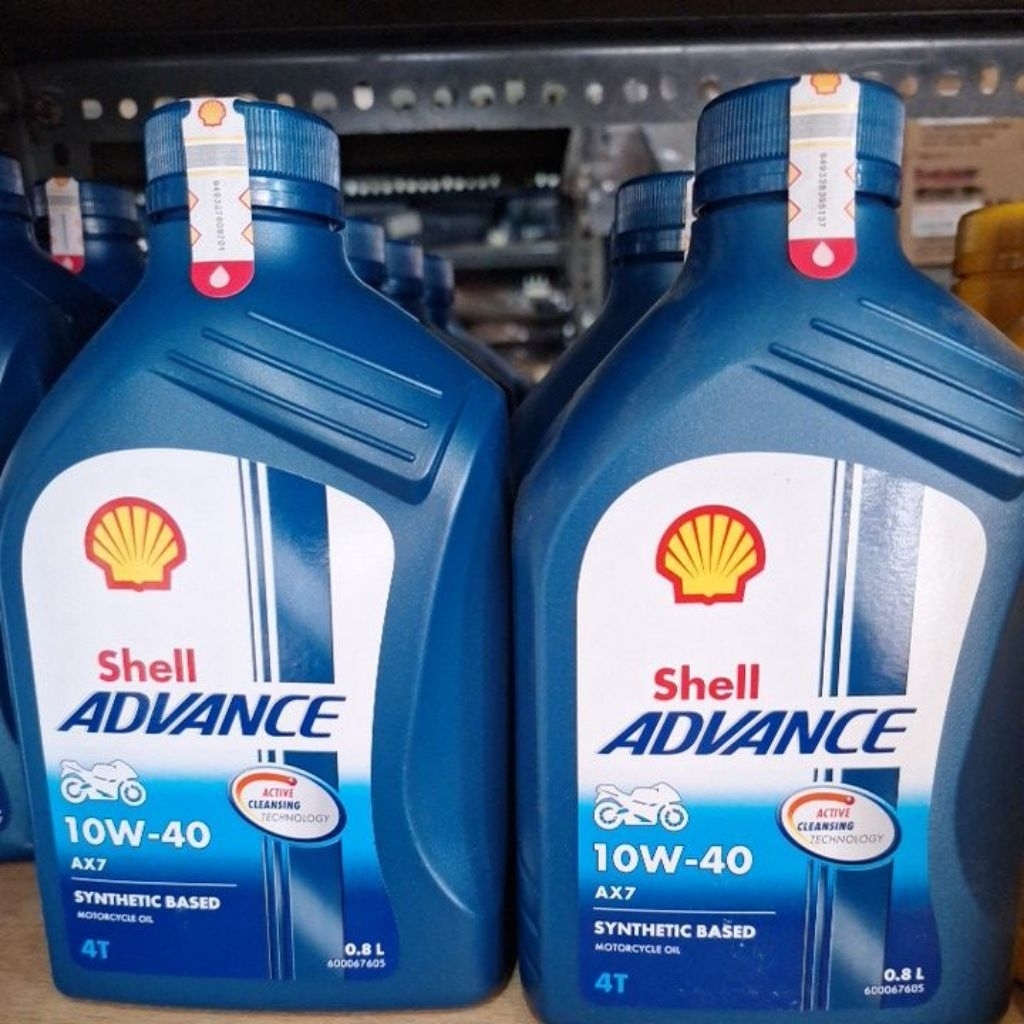 Oli motor Shell Advance AX7 Biru, 0,8ml, 4T, 10W-40, 100% ORIGINAL