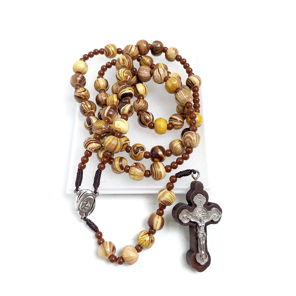 (Eksklusif) Rosario Kayu Kopi Cappucino ORIGINAL Kayu Kopi / Rosario Katolik /Kalung Rosario Katolik