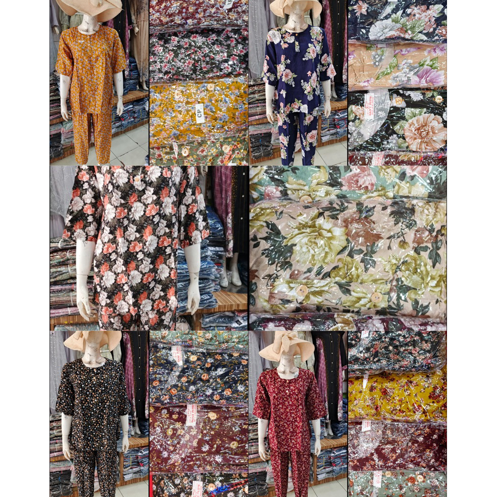 Gajah Putih Setelan Tangan 3/4 Cp / Baju Tidur