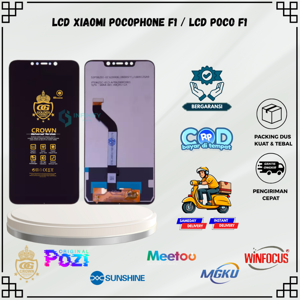 LCD XIAOMI POCOPHONE F1 / LCD POCOPHONE F1 / LCD POCO F1 TOUCHSCREEN FULLSET COMPLETE