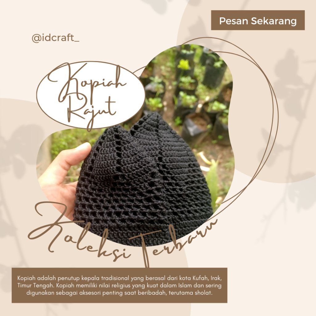Kopiah Rajut | Peci Rajut | Kopiah anak-anak |Kopiah Dewasa