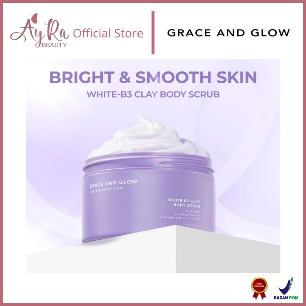 AyRa Beauty - GRACE AND GLOW White-B3 Clay Body Scrub 220 gr