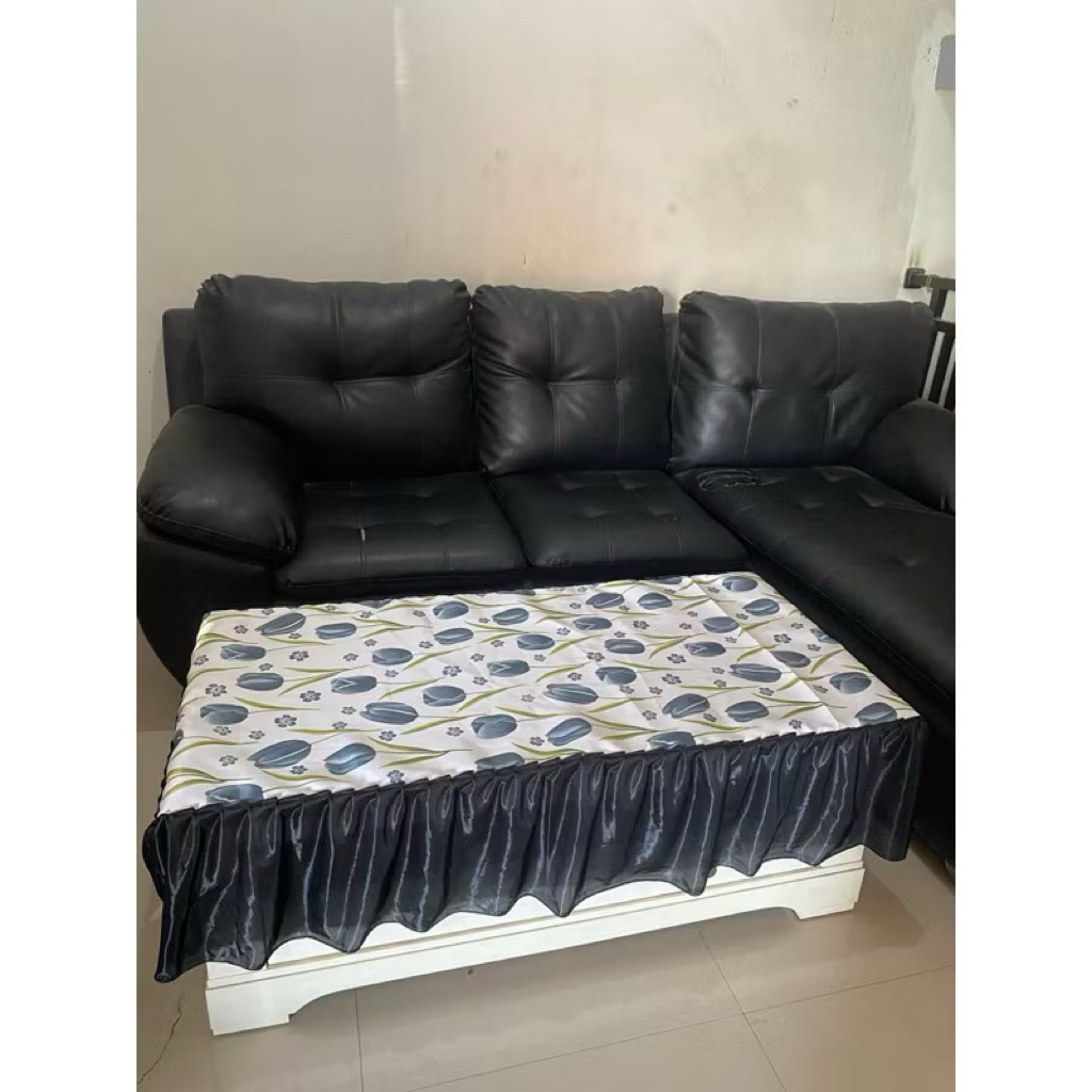 Taplak Meja motif tulip / taplak meja tamu kotak/taplak meja blackout/taplak meja ruang tamu