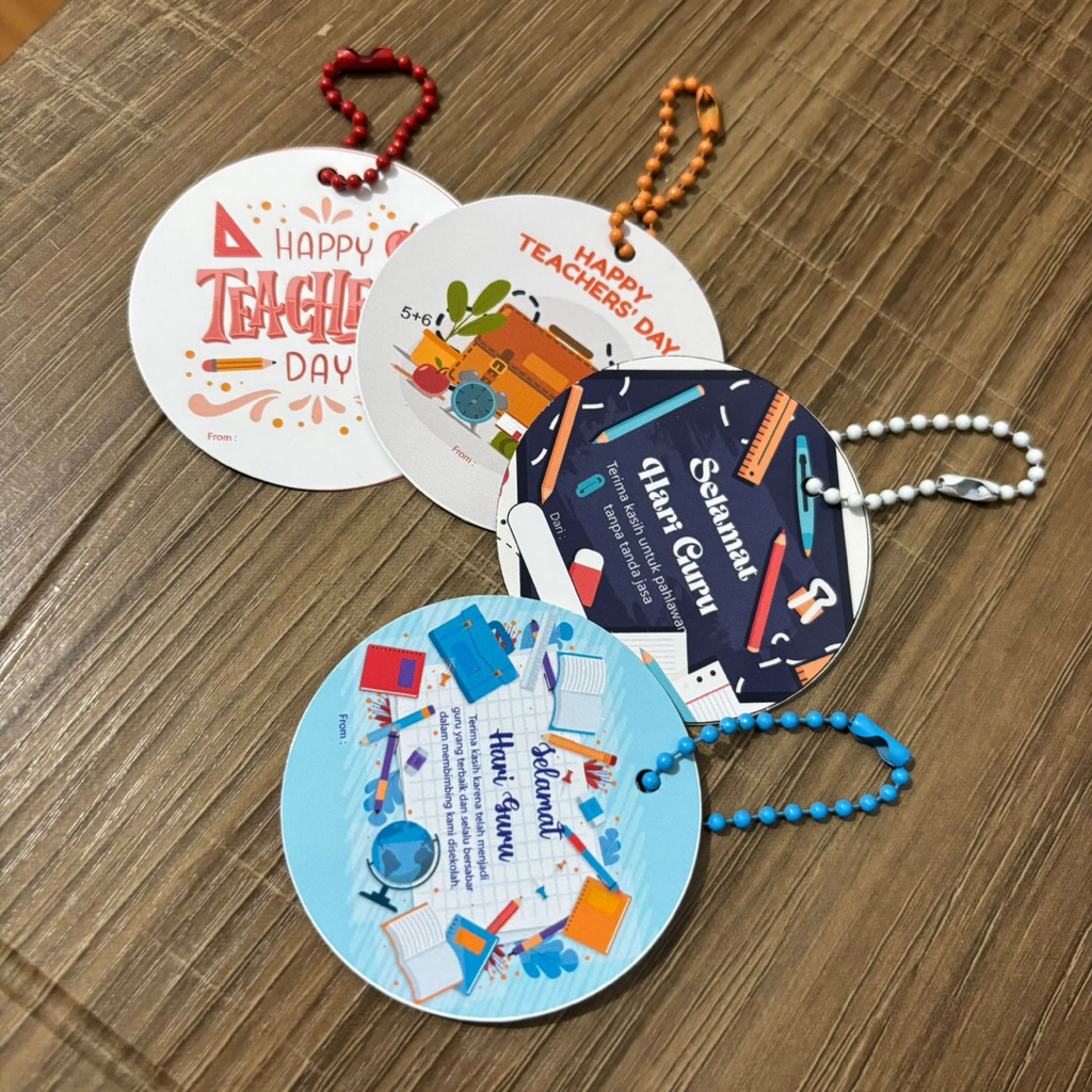 (10 Pcs) HangTag Teacher Days | HangTag Hari Guru | Kartu Ucapan Hari Guru | Tag Hampers isi 10 pcs