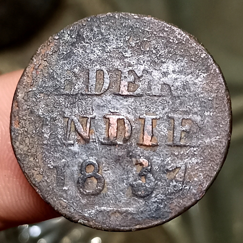 Koin Kuno Indonesia (Netherlands East Indies) 1 Cent/Duit - Willem I Tahun 1837