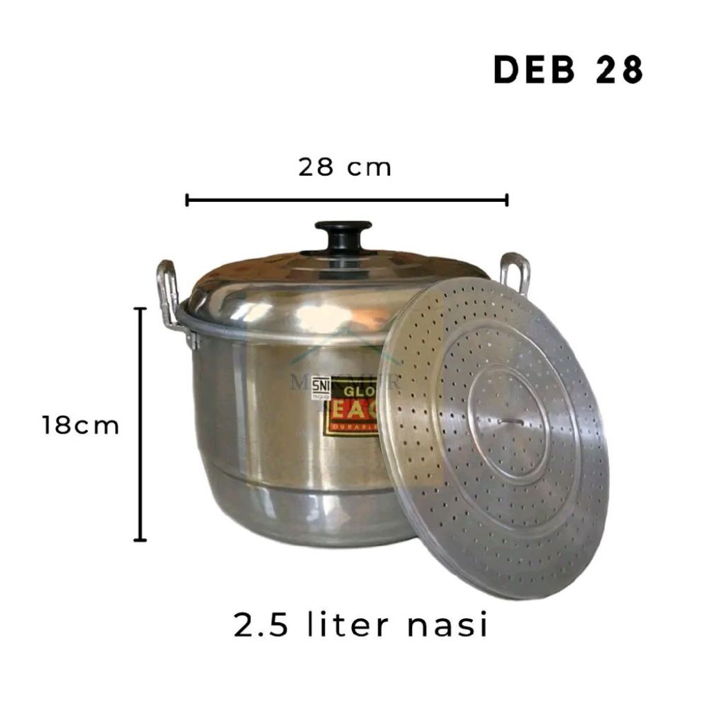 Dandang kukus ukuran 28 cm/Langseng eagle Jawa ukuran 2,5 L nasi/panci kukusan