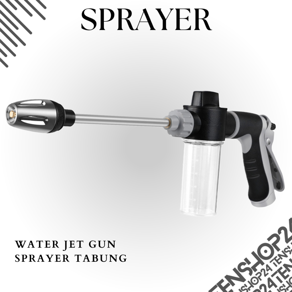 Water Jet Gun Sprayer / Semprotan Air Multifungsi dengan Tabung Sabun