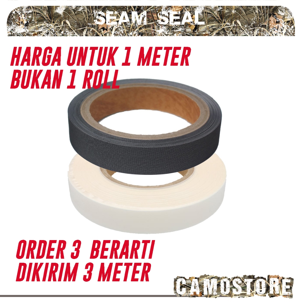 HARGA PER 1 METER   Seam Seal Tape Waterproof 3 layer Jaket tenda bisa goretex