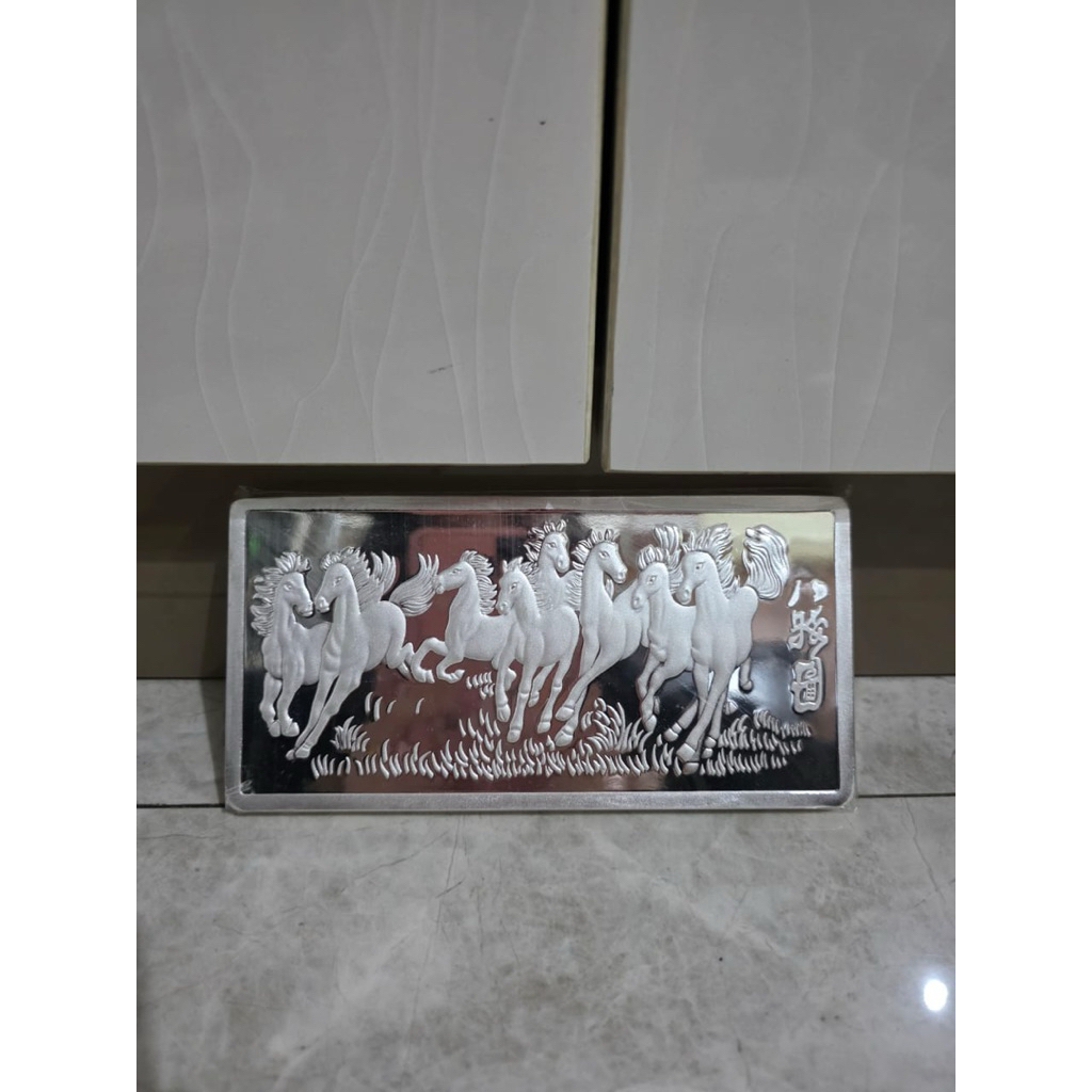 Perak murni batangan 1000gr / 1kg Ready motif kuda, kapal dan elang