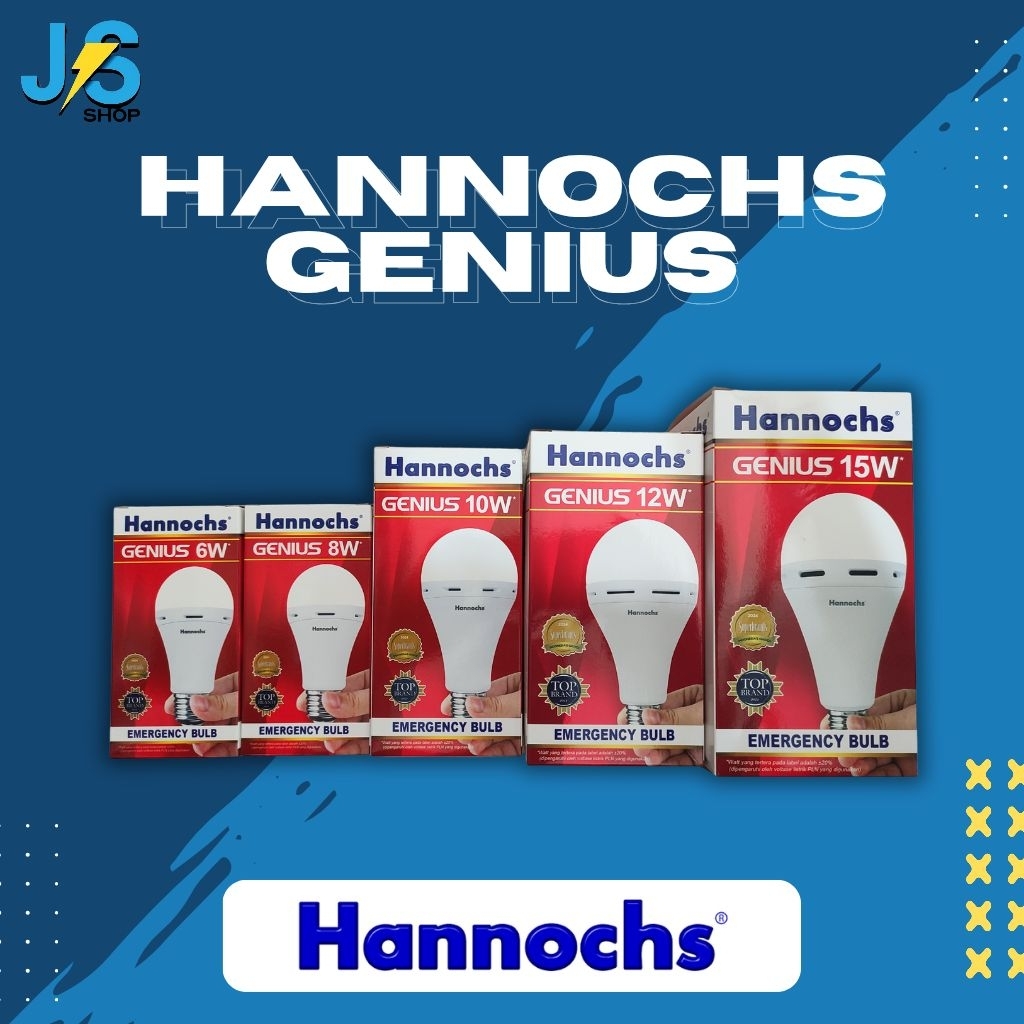 Lampu Hannochs Genius Emergency 6W - 15W