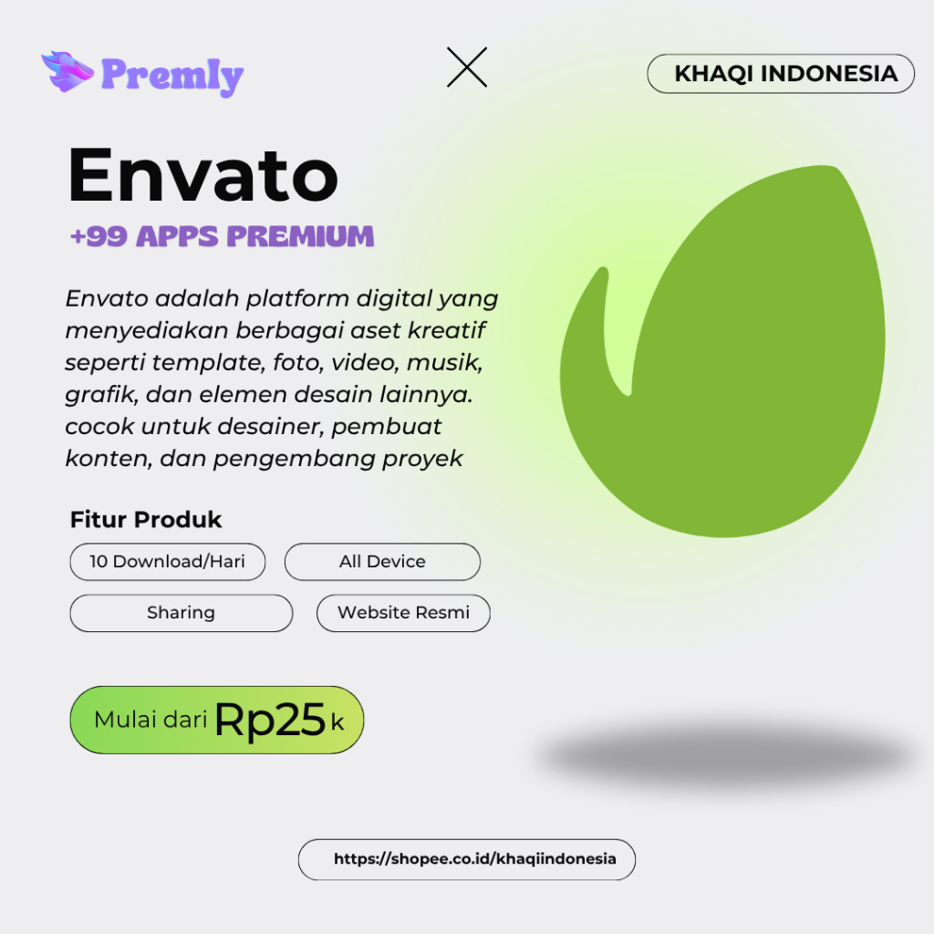 Evanto Premium Termurah – Solusi Template Premium dan Desain Profesional 10 Download/Hari byPremly