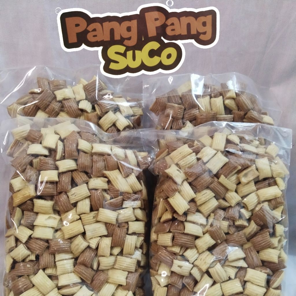 PangPang Rasa Susu Coklat 500gr / Kue Pang Pang Manis / Snack PangPang Cemilan Jadul
