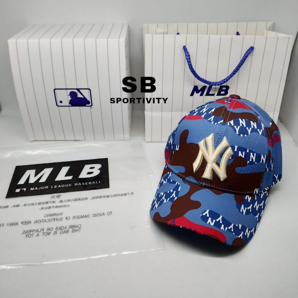 C-350 Topi MLB NY Swamp Monogram Ball Cap Blue