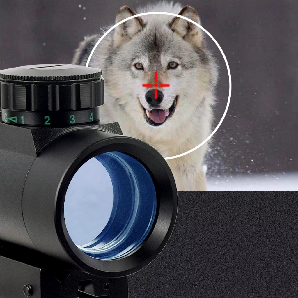 KEKERAN TEROPONG BERBURU HUNTING TEROPONG KEKERAN BERBURU HOLOGRAPHIC RED DOT SCOPE 20MM
